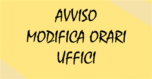 Variazione orari uffici Comune di Borgomale